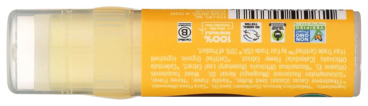 Eco Lips Mongo Kiss Organic Vanilla Lip Balm Display Case of 15, 0.25 Ounce