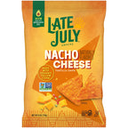 Late July Organic Nacho Cheese Tortilla Chips, 6 Ounce, Case of 12