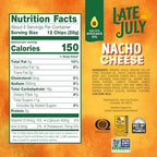 Late July Organic Nacho Cheese Tortilla Chips, 6 Ounce, Case of 12