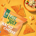 Late July Organic Nacho Cheese Tortilla Chips, 6 Ounce, Case of 12
