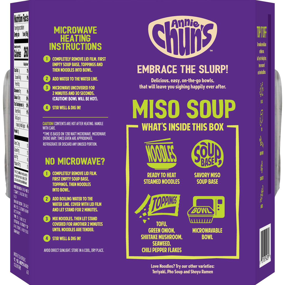 Annie Chun's Miso Soup Bowl, 5.52 Ounce, Case of 6