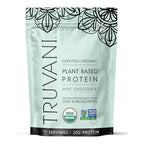 Truvani Organic Mint Chocolate Vegan Protein Powder, 12.38 Ounces