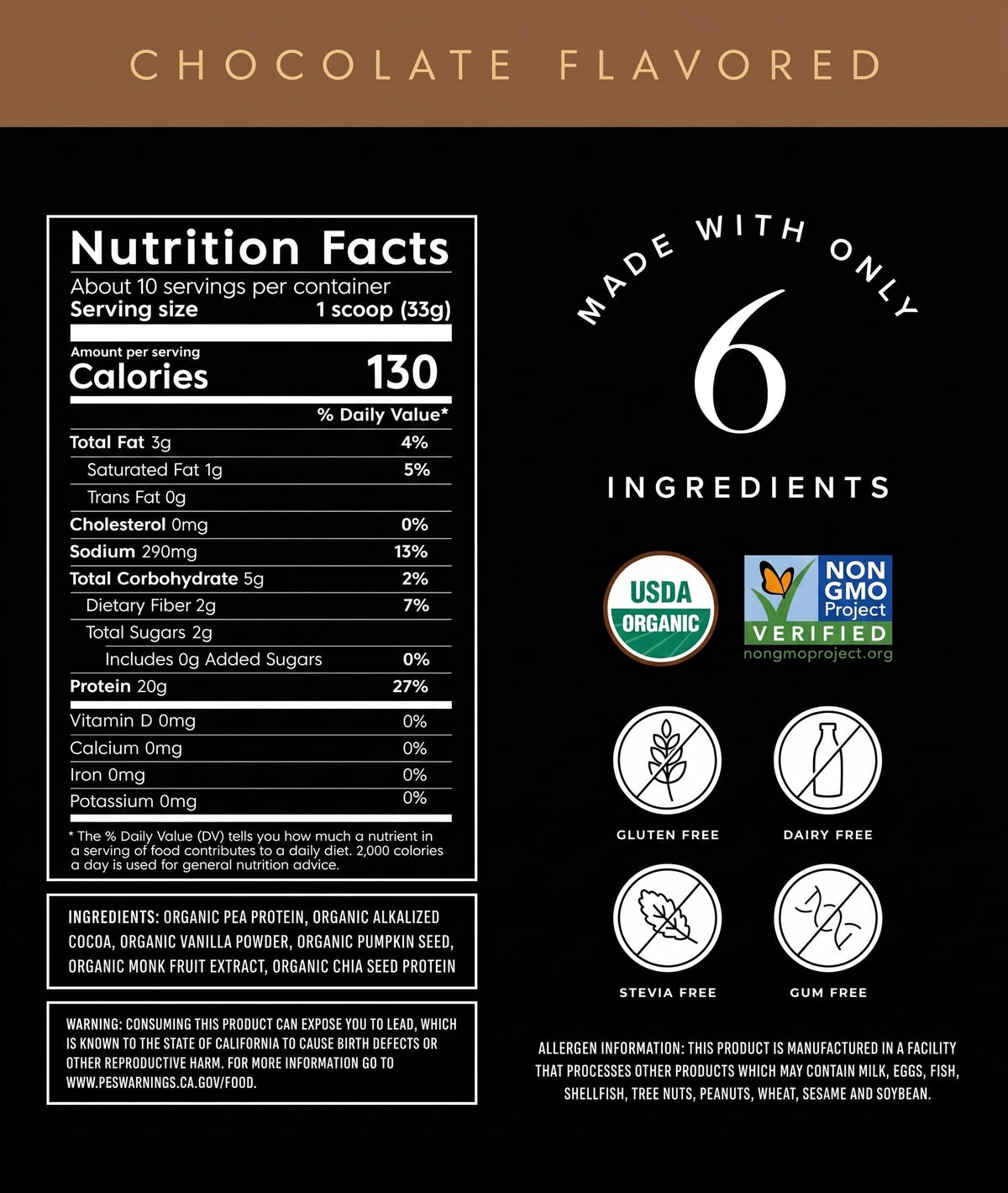 Truvani Organic Mint Chocolate Vegan Protein Powder, 12.38 Ounces