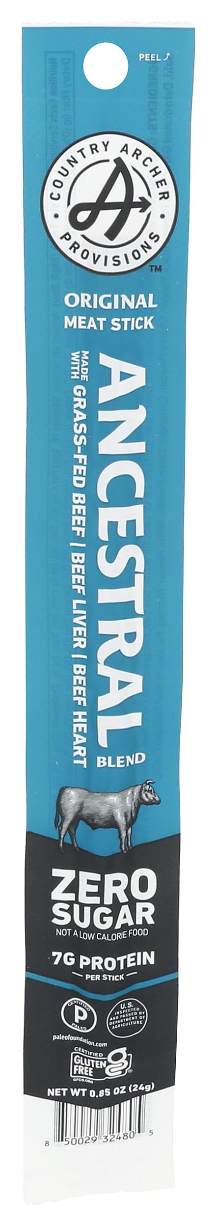 Country Archer Original Ancestral Beef Stick, Case of 18, 0.85 Ounce Sticks