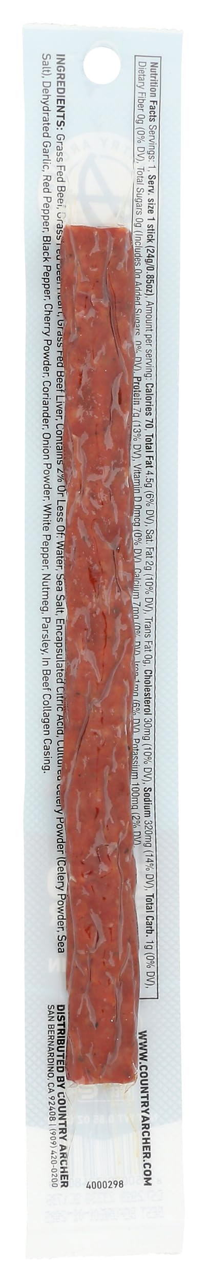 Country Archer Original Ancestral Beef Stick, Case of 18, 0.85 Ounce Sticks