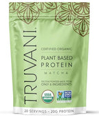 Truvani Organic Matcha Plant Protein Powder, 22 Ounces