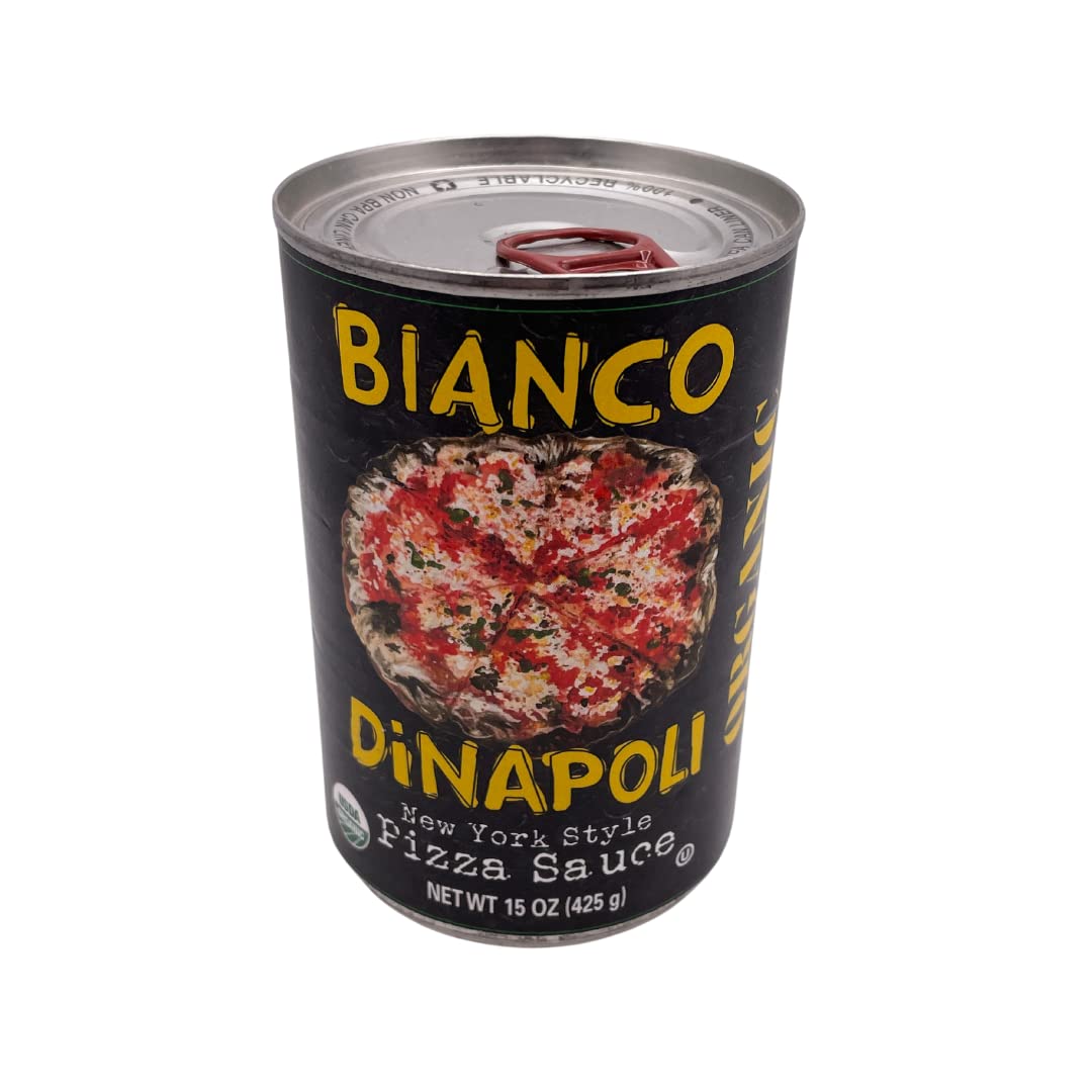 Bianco DiNapoli Organic New York Style Pizza Sauce, 15 Ounce, Case of 8