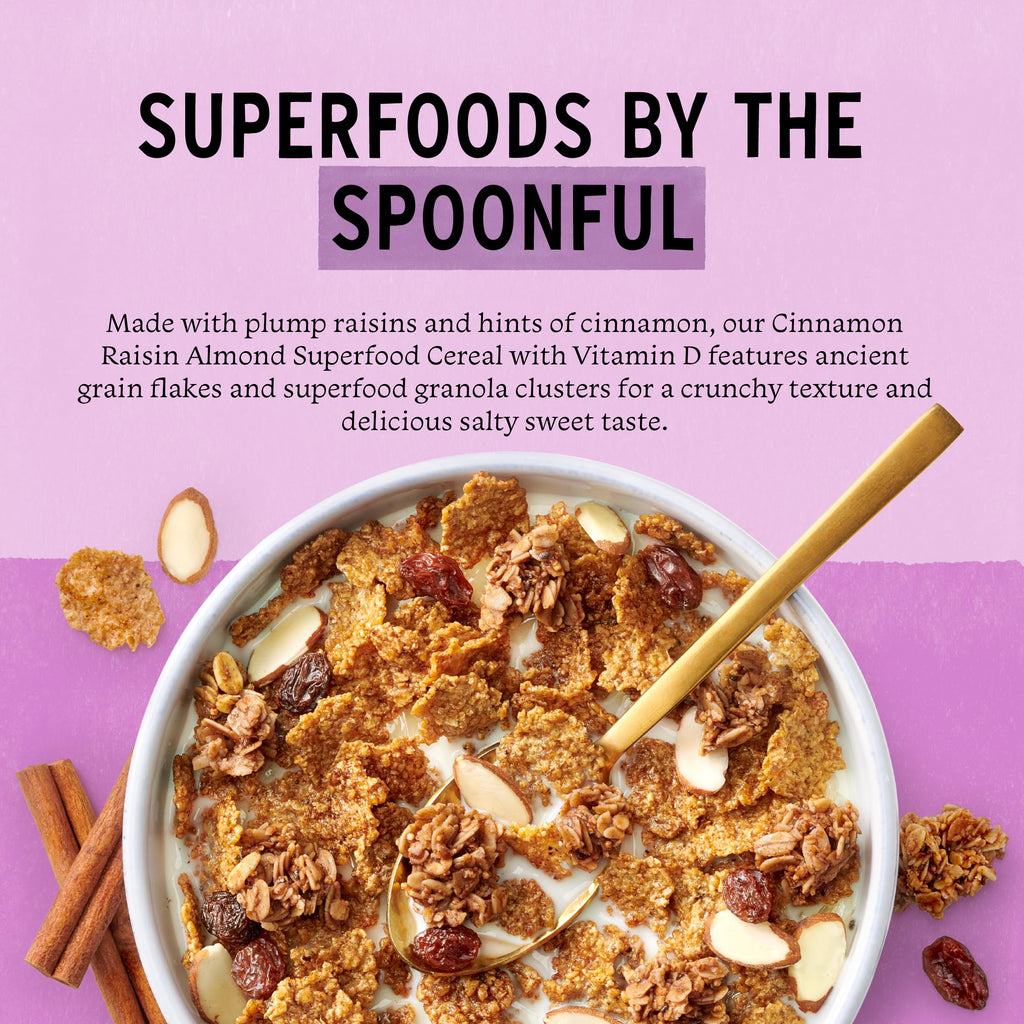 Purely Elizabeth Cinnamon Raisin Almond Superfood Cereal, 11 Oz Boxes, Case of 10