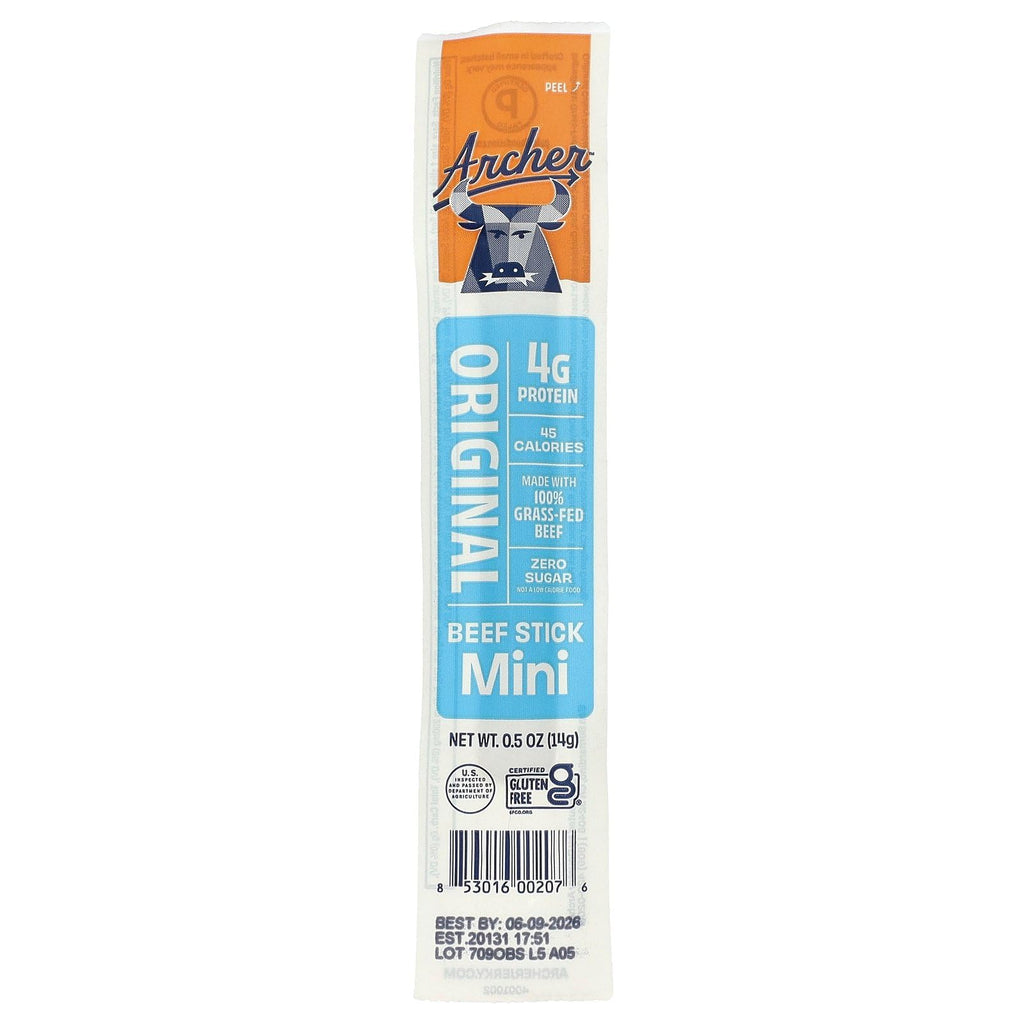 Country Archer Original Mini Beef Sticks, 8 Oz Bags, Case of 6