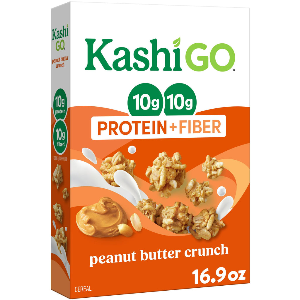 Kashi GO Peanut Butter Crunch Protein Cereal, Case of 10, 16.9 Ounce Boxes