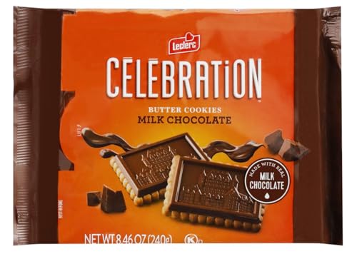 Celebration Cookies Butter Cookies with Milk Chocolate, Case of 12, 8.46 oz