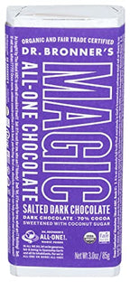 Magic Chocolate Organic Dark Chocolate Sea Salt Bar, Case of 12, 3 oz Bars