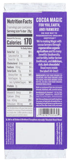 Magic Chocolate Organic Dark Chocolate Sea Salt Bar, Case of 12, 3 oz Bars