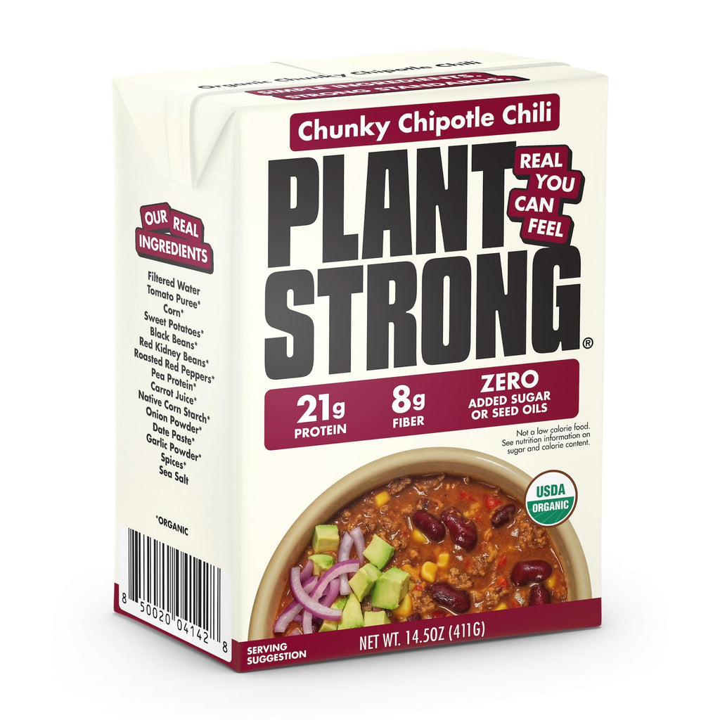 PLANTSTRONG Organic Chunky Chipotle Chili, Case of 6, 14.5 oz