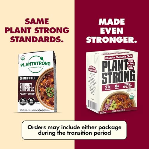 PLANTSTRONG Organic Chunky Chipotle Chili, Case of 6, 14.5 oz