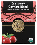 Buddha Teas Organic Cranberry Comfort Tea, Case of 6, 18 Bags