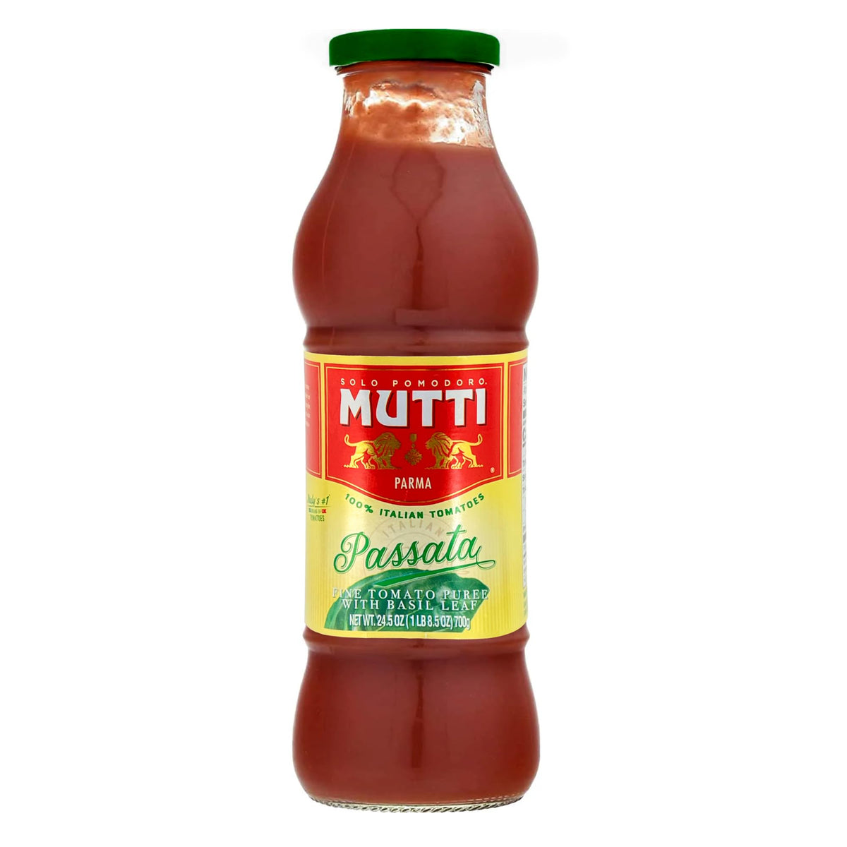 Mutti Tomato Puree with Basil Passata, Case of 6, 24.5 oz