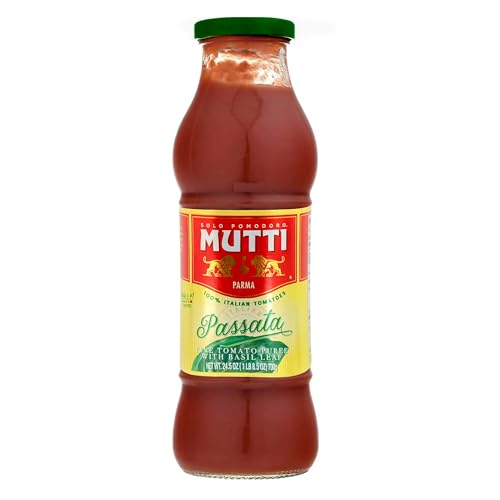 Mutti Tomato Puree with Basil Passata, Case of 6, 24.5 oz