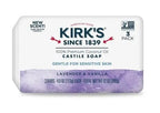 Kirk's Lavender and Vanilla Coco Castile Bar Soap, 3-Pack, 4 oz Bars