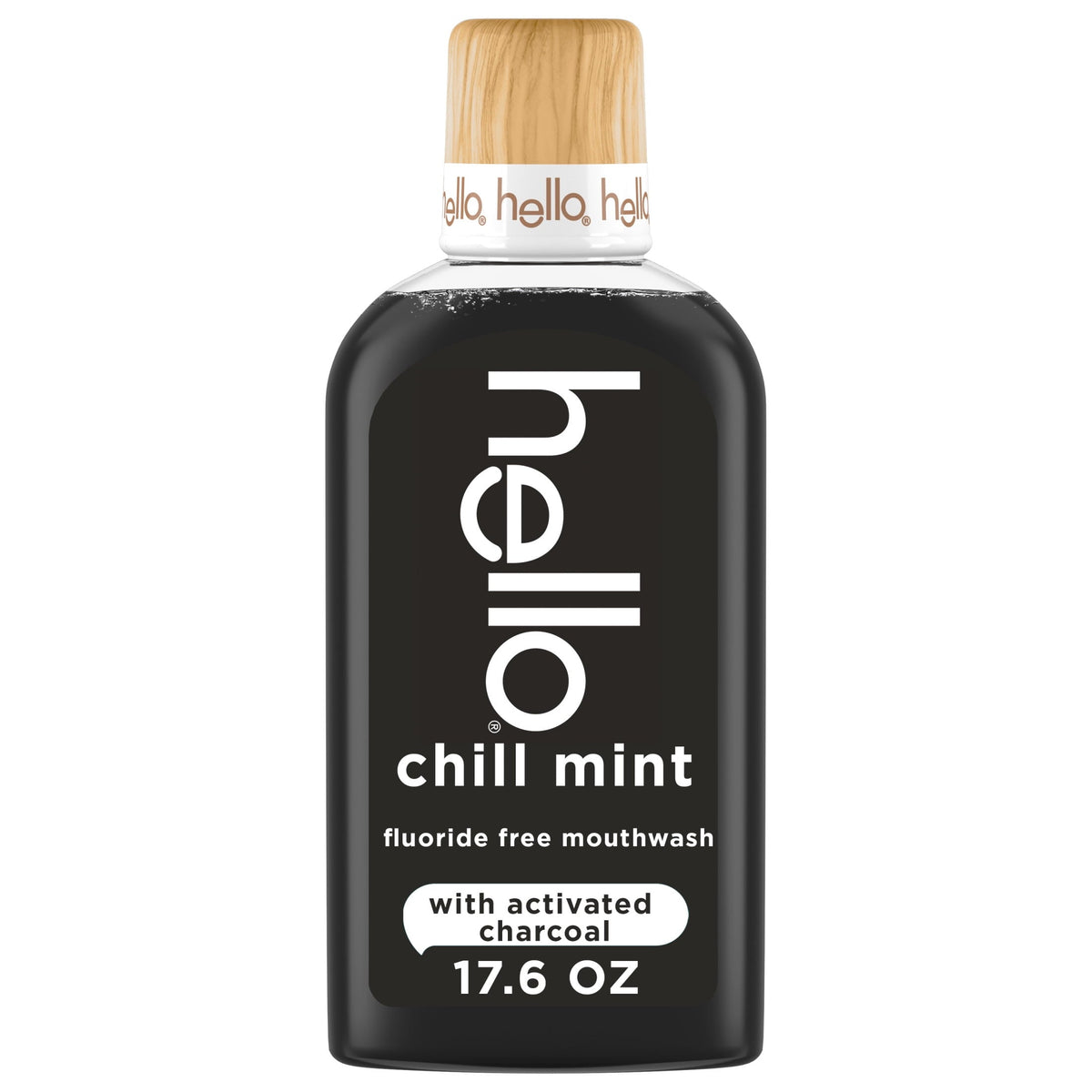 Hello Activated Charcoal Chill Mint Mouthwash, 17.6 Fluid Ounce