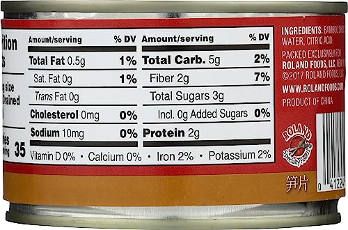 Roland Sliced Bamboo Shoots, Case of 24, 8 Ounce