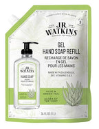 J.R. Watkins Aloe and Green Tea Gel Hand Soap Refill, Case of 2, 34 Fluid Ounce