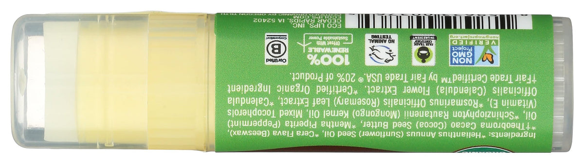 Eco Lips Mongo Kiss Organic Pomegranate Lip Balm Display Counter, Case of 15, 0.25 Ounce