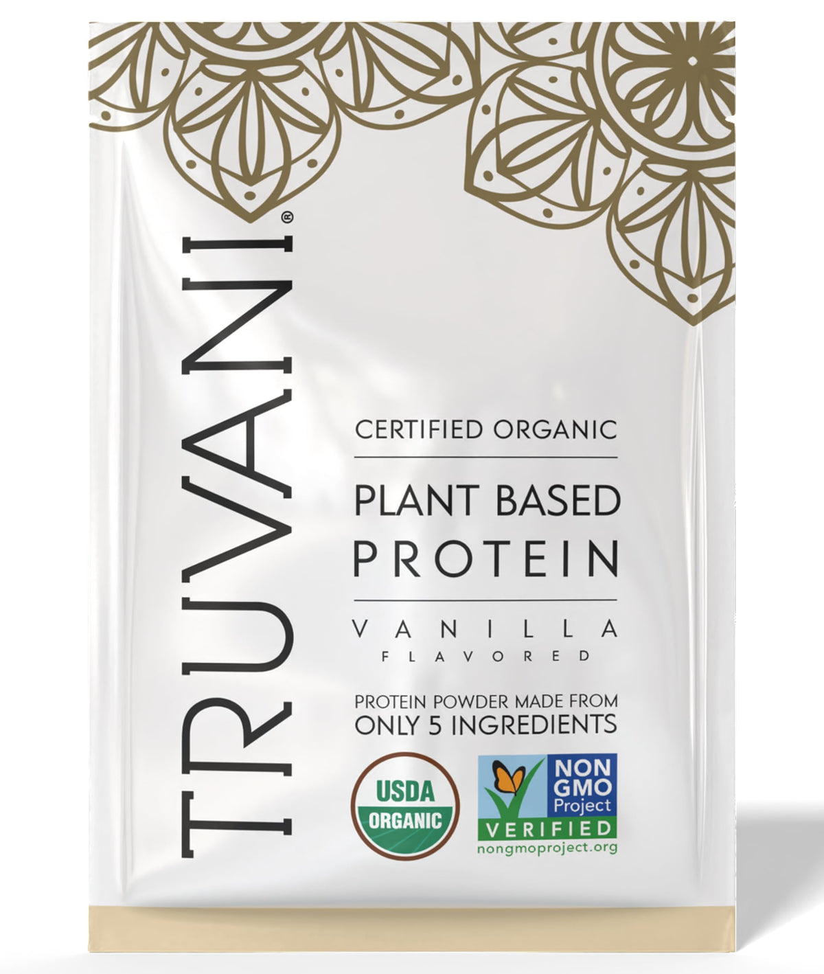 Truvani Organic Vanilla Protein Powder 10 Pack, 10.20 Ounce