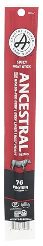 Country Archer Spicy Ancestral Blend Beef Sticks, Case of 18, 0.85 oz