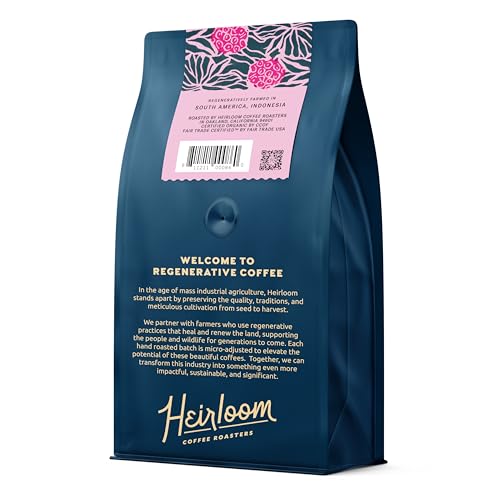 Heirloom Coffee Roasters Organic Bedrock Blend Coffee, Case of 6, 12 oz Each