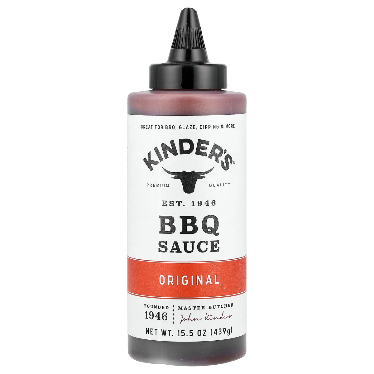 Kinder's Original Mild BBQ Sauce, Case of 6, 15.5 oz Each