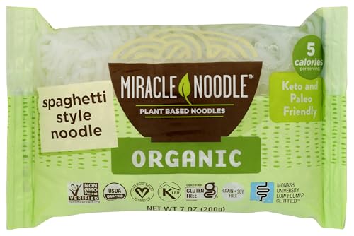 Miracle Noodle Organic Shirataki Spaghetti, Case of 6, 7 oz Each