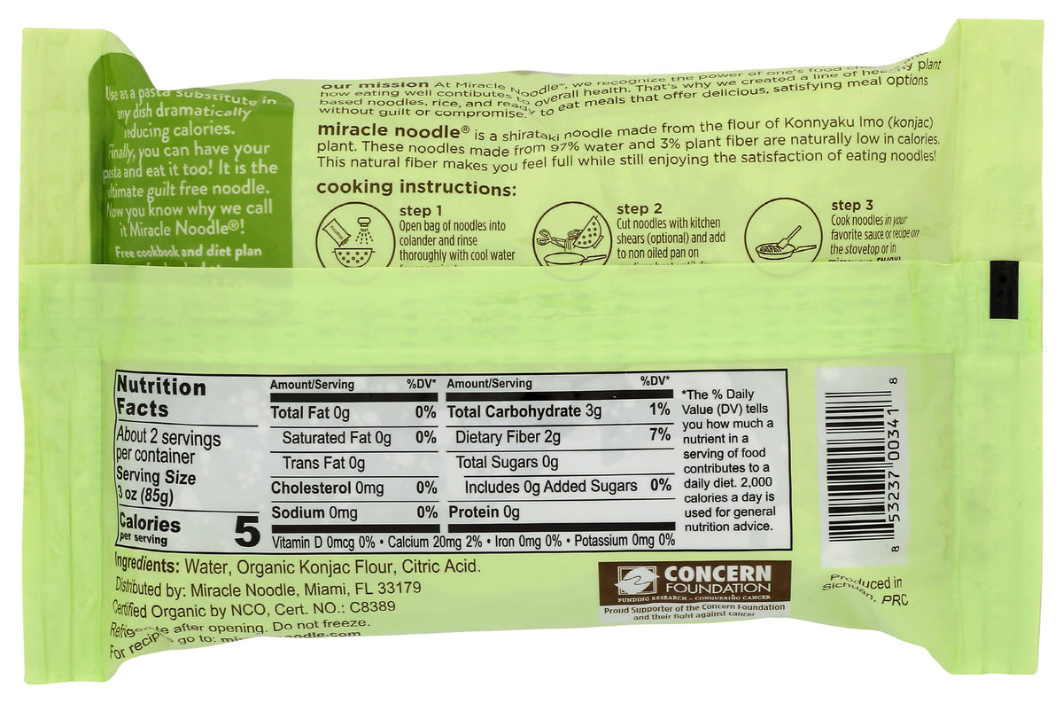 Miracle Noodle Organic Shirataki Spaghetti, Case of 6, 7 oz Each