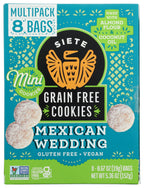 Siete Mini Mexican Wedding Cookies Multipack, Case of 4, 8 Count, 0.67 oz Each