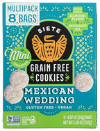 Siete Mini Mexican Wedding Cookies Multipack, Case of 4, 8 Count, 0.67 oz Each