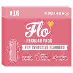 Flo Sensitive Bamboo Bladder Pads, Case of 8, 16 Count Each