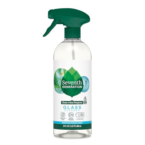 Seventh Generation Sparkling Seaside Glass Cleaner, Case of 4, 23 fl oz Each