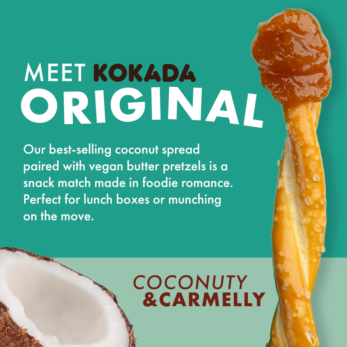 Kokada Original Pretzel Dunks, Case of 8, 9.6 oz Each