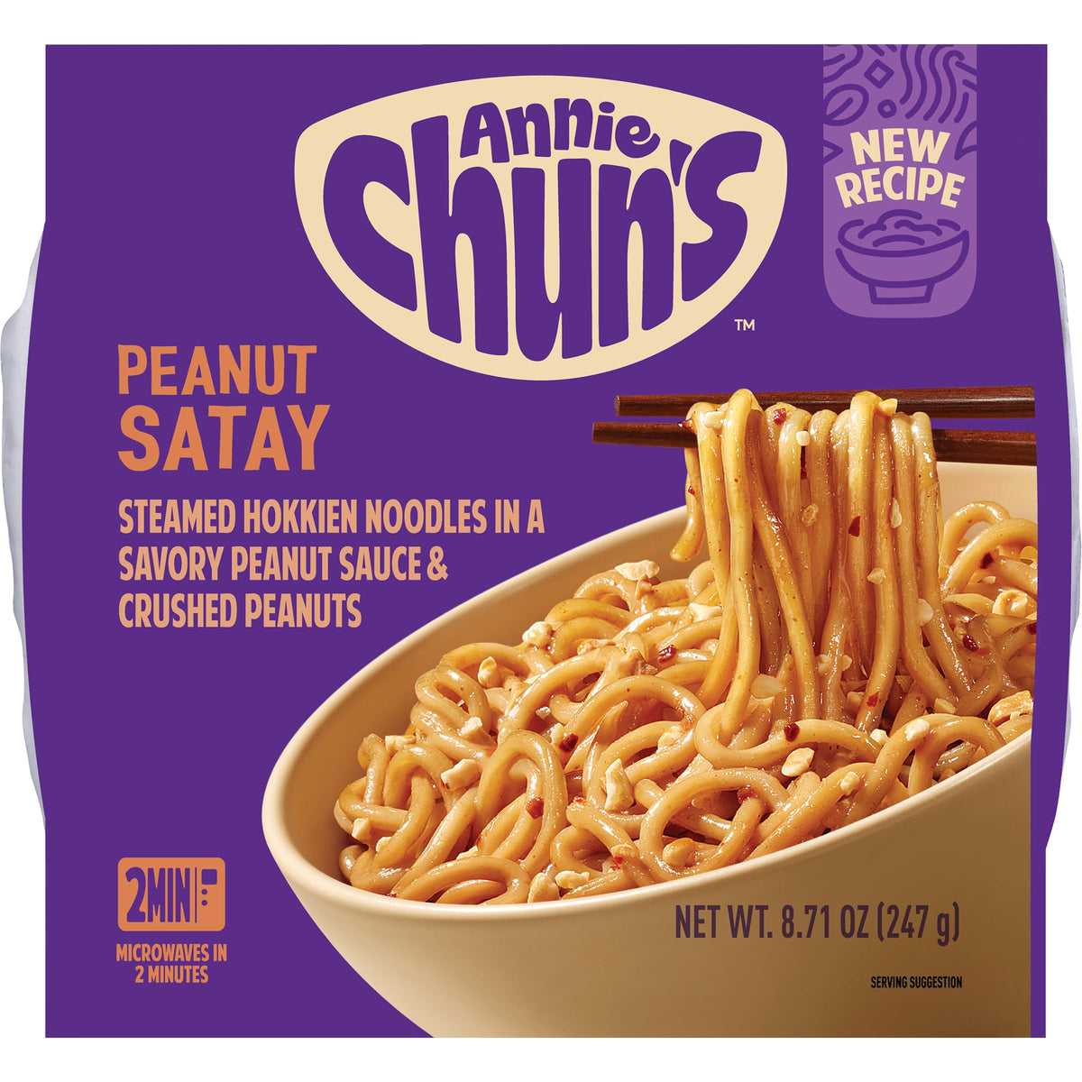 Annie Chun's Peanut Sesame Noodle Bowl, Case of 6, 8.71 oz Each