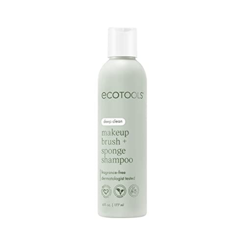 EcoTools Makeup Brush and Sponge Cleansing Shampoo, Case of 2, 6 Fl Oz
