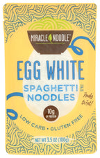 Miracle Noodle Egg White Spaghetti Style Noodles, Case of 6, 3.5 Ounce Packs