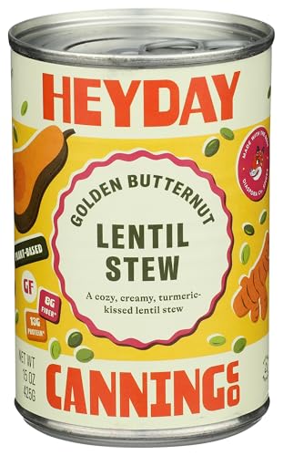 Heyday Canning Co. Golden Butternut Lentil Stew, Case of 12, 15 Ounce Cans
