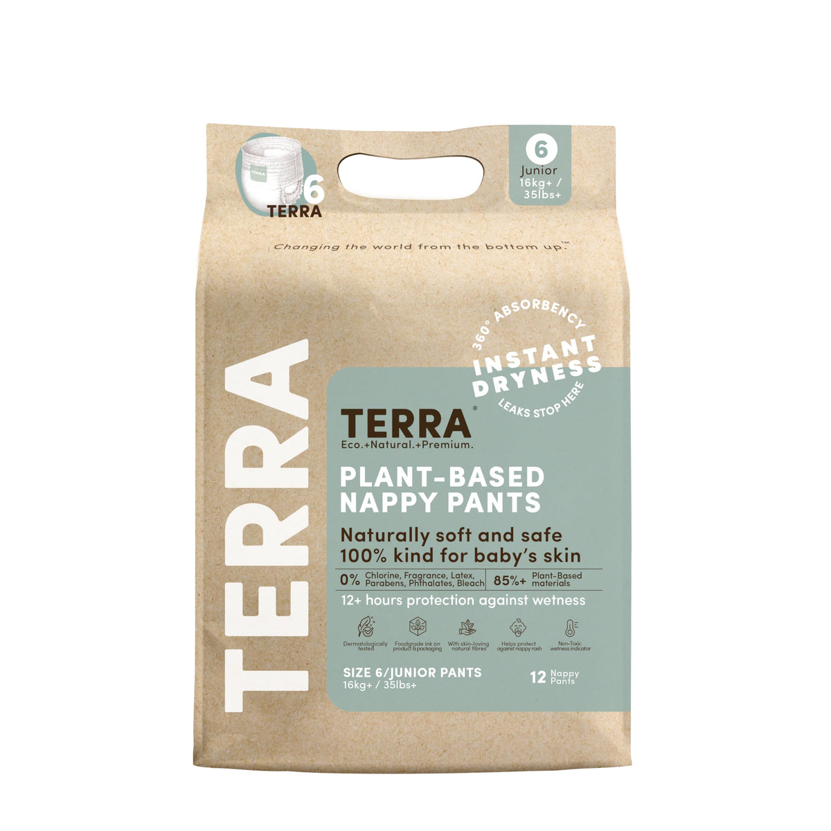 Terra Junior Training Pants Size 6, Case of 8, 12 Count