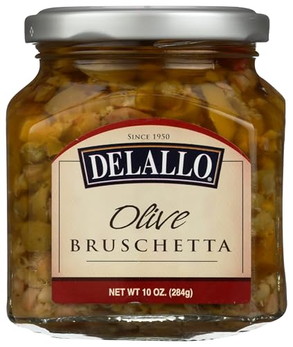 DeLallo Chopped Olive Bruschetta, Case of 6, 10 Ounce Jars