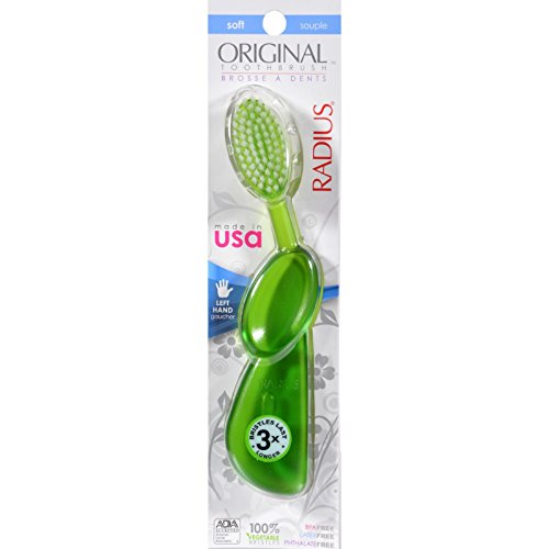 Radius Original Left Hand Soft Adult Toothbrush, 1 Count
