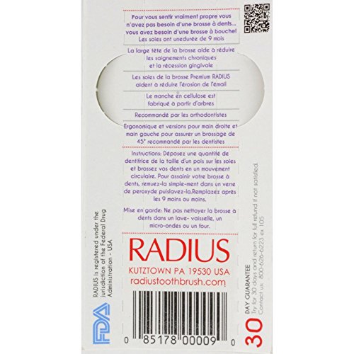 Radius Original Left Hand Soft Adult Toothbrush, 1 Count