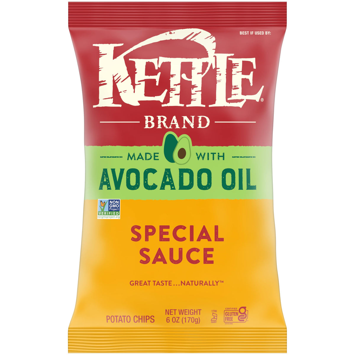 Kettle Brand Avocado Oil Special Sauce Chips, Case of 12, 6 oz