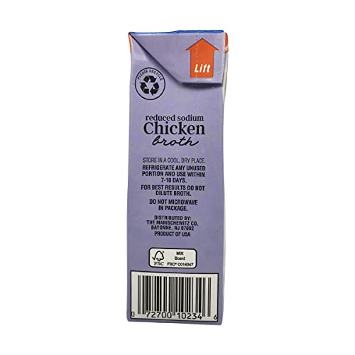 Manischewitz Low Sodium Chicken Broth for Passover, Case of 12, 17 Fl Oz
