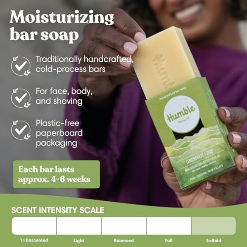 Humble Brands Lemongrass Sage Bar Soap, 4 oz