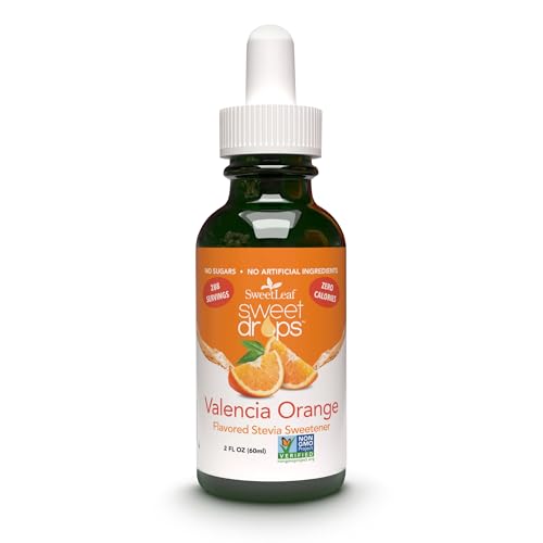 SweetLeaf Sweet Drops Valencia Orange Stevia Sweetener, Case of 6, 2 fl oz